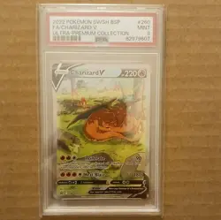 Pokemon Charizard V SWSH260 PSA 9 Full Art Promo Holo - Image 1