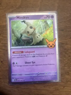 Mimikyu - (Cosmos Holo) 037/091 Trick or Trade Booster Single 2024 Holo Pokemon - Image 1