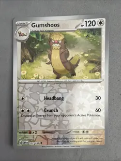 Pokemon TCG * SV Obsidian Flames * 177/197 Gumshoos REVERSE HOLO Uncommon * NM - Image 1