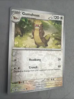 Pokemon TCG * SV Obsidian Flames * 177/197 Gumshoos REVERSE HOLO Uncommon * NM - Image 2