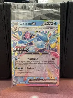 Pokemon Prismatic Evolutions Glaceon ex 026/131 Surprise Box Stamped Sealed - Image 1