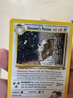 Pokemon TCG Giovanni's Persian 8/132 Gym Challenge Unlimited Holo LP Very Nice - Image 3
