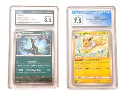 Pokemon TCG Japanese & English CGC Graded Umbreon 8.5 & Jolteon 7.5 Lot - Image 1