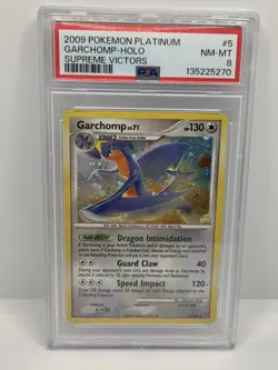 2009 Pokemon Tcg Platinum GARCHOMP HOLO Supreme Victors #5 PSA 8 - Image 1