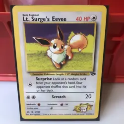 Pokemon TCG Lt. Surge's Eevee Gym Challenge 51/132 Uncommon Unlimited - NM - Image 2