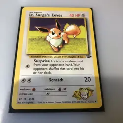 Pokemon TCG Lt. Surge's Eevee Gym Challenge 51/132 Uncommon Unlimited - NM - Image 3