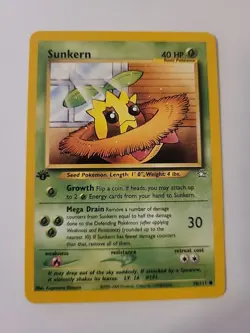 Sunkern 78/111 First Edition Neo Genesis Regular Pokemon Card -NM - Image 1