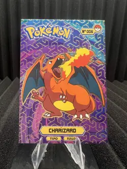 Charizard #6 - Gold Holo - Card Tops Pokedex Database 2024 - Pokemon Card NM - Image 1