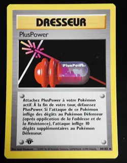 POKEMON PLUSPOWER 84/102 REGULAR 1st EDITION BASE SET FRENCH 1999 WIZARDS LP - Image 1