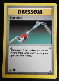 POKEMON ENTRETIEN 83/102 REGULAR 1st EDITION BASE SET FRENCH 1999 WIZARDS NM - Image 1