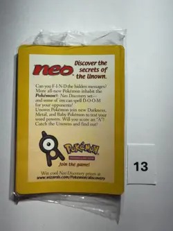 Pokemon 1x Entei #34-Black StarPromo English Sealed WOTC - Imperfect - Lot 13 - Image 1