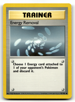 Pokemon TCG - 4th Print Energy Removal 92/102 1999-2000 - Base Set Wizards - Image 1