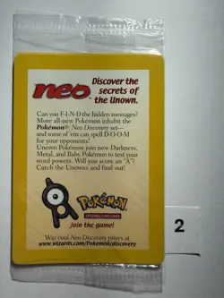 Pokemon 1x Entei #34-Black StarPromo English Sealed WOTC - Imperfect - Lot 2 - Image 1
