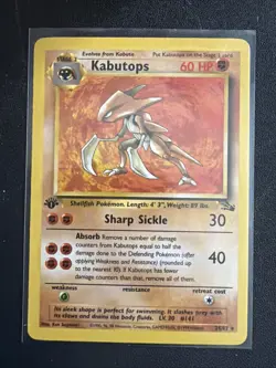 Kabutops 24/62 Fossil 1st Edition LP Lightly Played Pokemon Card - Image 1