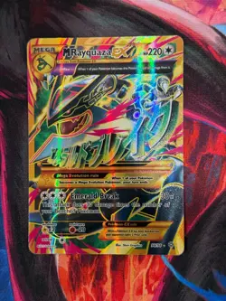 M Rayquaza EX Shiny Full Art Holo Card 98/98 XY-Ancient Originsgood Condition - Image 1