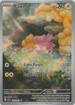Pawmi 226/091 SV: Paldean Fates Illustration Rare Pokemon Card - Image 1