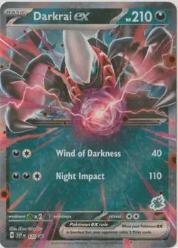 Darkrai ex SVP 110 Black Star Promo Battle Academy Stamp Pokemon TCG Card - Image 1