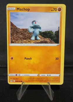Heavily Off-Centered Machop Pokemon Error Card Lost Origin 86/196 - Image 1