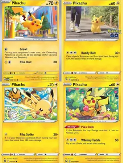 (4) Pikachu Cards Lost Origin, Silver Tempest, Paldea Evolved, Pokemon GO TCG NM - Image 4