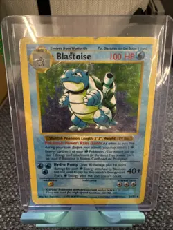 Blastoise 002/102 Base Set Holo Unlimited Rare Pokemon Card COOKED - Image 1