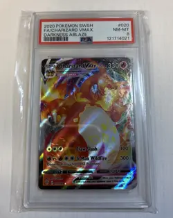Pokemon TCG Charizard VMAX Darkness Ablaze Holo Ultra Rare Card PSA 8 020/189 - Image 1