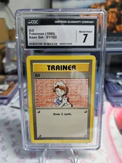 Bill Pokemon Base Set 1999 Shadowless 91/102 CGC 9 MINT - Image 1