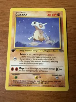 Pokemon Cubone 50/64 Jungle Regular 1st Edition - Image 1