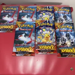 Pokemon TCG: Scarlet and Violet Surging Sparks x7 Sealed Booster Pack Bundle - Image 1