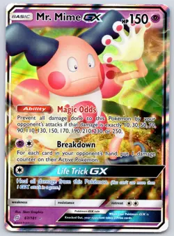 Mr. Mime GX 67/181 (NM) - Sun & Moon Team Up - Ultra Rare - Pokemon TCG - Image 1