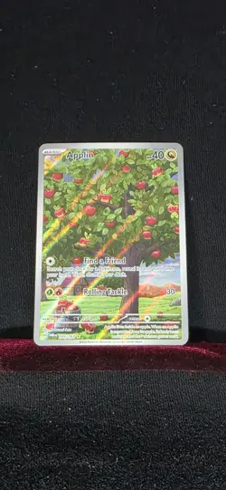Pokemon TCG Applin 185/167 Twilight Masquerade Illustration Rare NM - Image 1