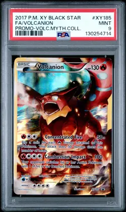 POKEMON SM BLACK STAR PROMO VOLCANION #XY185 PSA 9 MINT #130254714 - Image 1