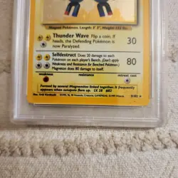1999 Pokemon Base Set Magneton Rare Holo #9 Mint PSA 9 - Image 3
