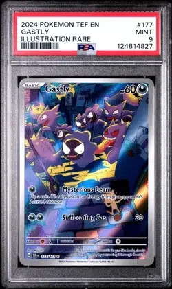 GASTLY #177 PSA 9 2024 POKEMON TEF EN-TEMPORAL FORCES ILLUSTRATION RARE - Image 1
