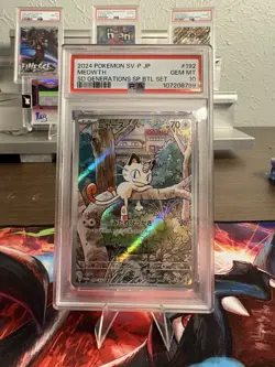 2024 POKEMON JPN SV-P PROMO #192 MEOWTH PSA 10 - Image 1