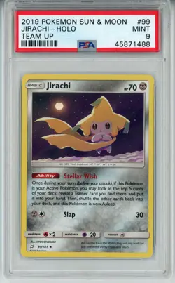 POKEMON SUN & MOON TEAM UP JIRACHI #99 HOLO RARE PSA 9 MINT #45871488 - Image 1