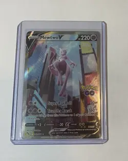 Mewtwo v (Alternate Full Art) 072/078 Pokemon Go Holo - Pokemon TCG - NM - Image 1