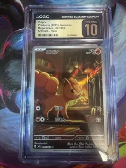 🔥 Pokemon Vulpix 067/063 – Mega Brave Art CGC Pristine 10 (Japanese) 🔥 - Image 1