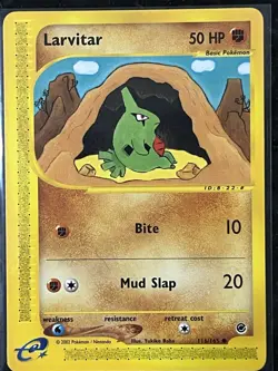 Larvitar 116/165 - Expedition - NON-HOLO - VINTAGE WOTC Pokemon Card - - Image 1