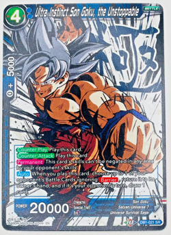 Ultra Instinct Son Goku, the Unstoppable | NON FOIL | Dragon Ball Card | LP - Image 1