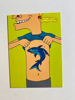 1994 MTV FLEER ULTRA BEAVIS AND BUTT-HEAD #6949 SHARK NM-MT CARD - Image 1