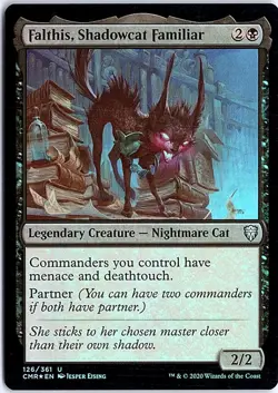 Falthis, Shadowcat Familiar U Commander Legends 126 LP Foil Magic - Image 1