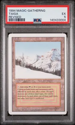 1994 MTG REVISED ED TAIGA PSA 5 - Image 1