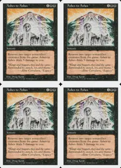 MTG Ashes to Ashes x4 5th Fifth Edition Uncommon NM/LP Playset - Image 1