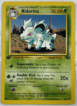 Nidorina 1st Edition Jungle 40/64 WotC Vintage Pokemon TCG NM - Image 1