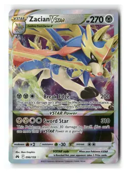 Zacian VSTAR 096/159 Holo Rare VSTAR Crown Zenith Pokemon Near Mint - Image 1