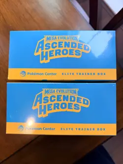X2 Pokemon TCG: Mega Evolution Ascended Heroes Pokemon Center ETB IN HAND 🔥✅ - Image 4