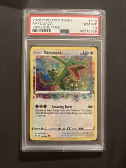 Pokemon Rayquaza Vivid Voltage Amazing Rare #138 PSA 10 Gem Mint - Image 1