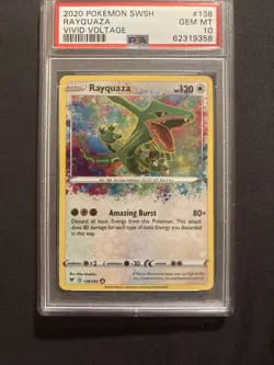 Pokemon Rayquaza Vivid Voltage Amazing Rare #138 PSA 10 Gem Mint - Image 2