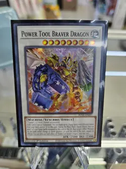 Yugioh Power Tool Braver Dragon POTE-EN097 Super Rare 1st Ed NM - Image 3