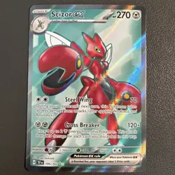 Scizor ex 195/162 Temporal Forces (TEF) NM Full Art Pokemon Card - Image 1